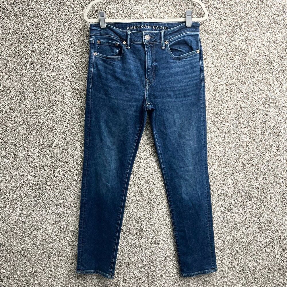 American Eagle Jeans Men’s 31x32 AirFlex+ Slim Straight Blue Denim‎